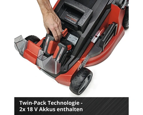 Akku Rasenmäher EINHELL Power-X-Change GE-CM 43 Li M inkl. Mulchkit – 2x18V / 4 Ah