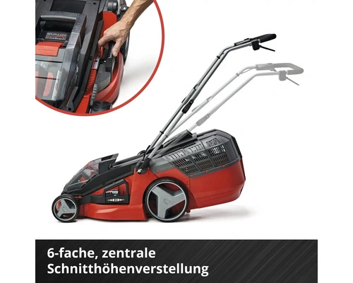 Akku Rasenmäher EINHELL Power-X-Change GE-CM 43 Li M inkl. Mulchkit – 2x18V / 4 Ah