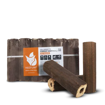 Heizfuxx PiniKay Octagon Holzbriketts 10 kg x 96 Gebinde (960 kg Palette)