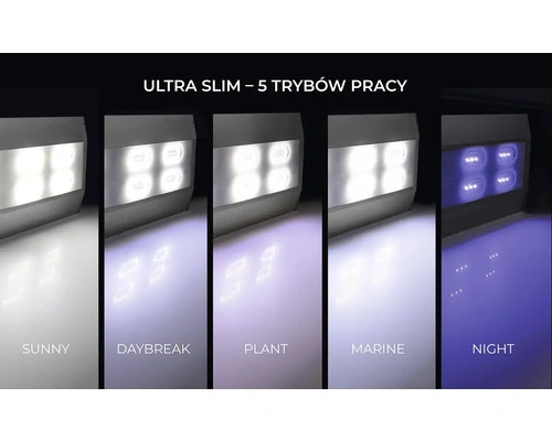 Aquariumbeleuchtung AQUAEL Ultra Slim 90 LED – 90 W, ca. 87 cm, silber