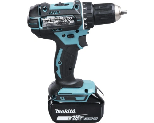 Akku-Bohrschrauber Makita DDF482RFJ 18 V inkl. 2 Akkus (3,0 Ah), Ladegerät & MAKPAC-Systemkoffer