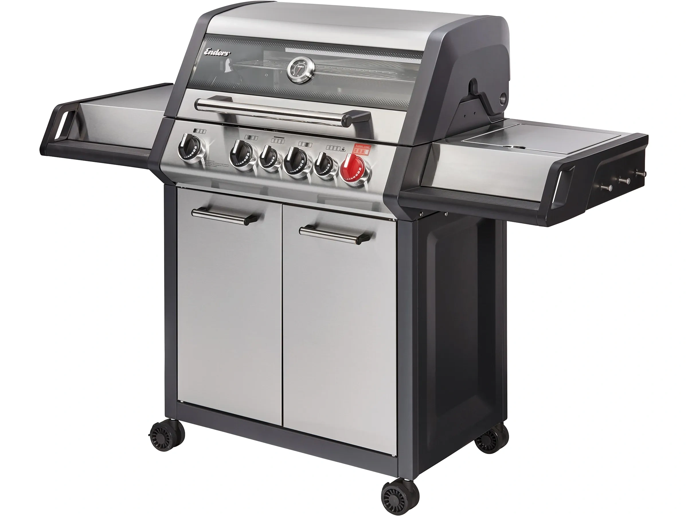 Enders Gasgrill Monroe Pro 4 SIK Turbo mit 4 Brennern und Seitenkocher
