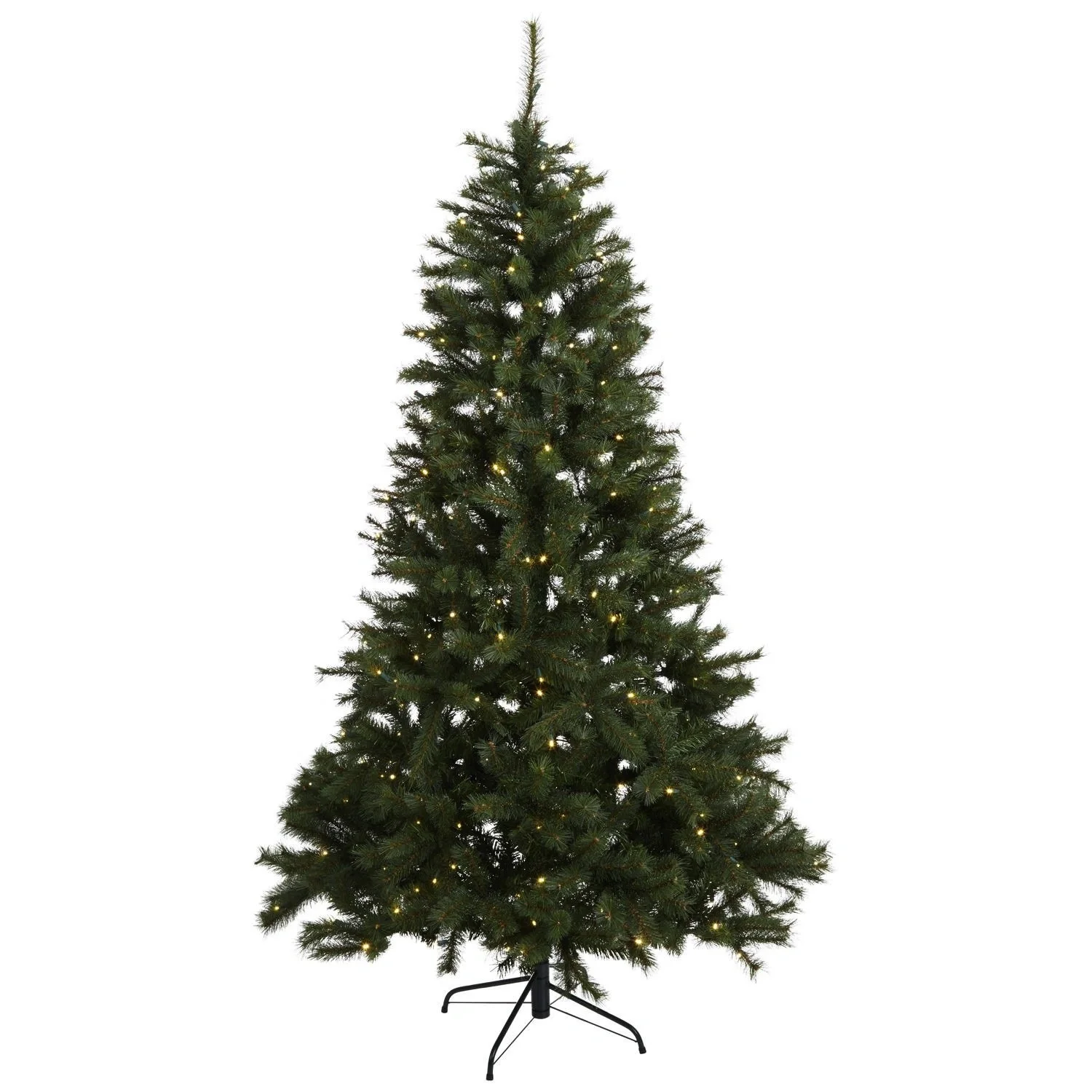 CASAYA - LED-Kunsttanne „Davos“ – 215 cm, grün, beleuchtet